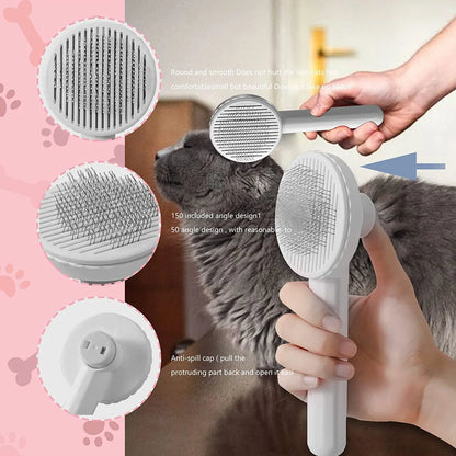 Ultimate Cat Grooming Brush - Effortlessly Remove Loose Fur & Tangles for Happy, Healthy Pets!