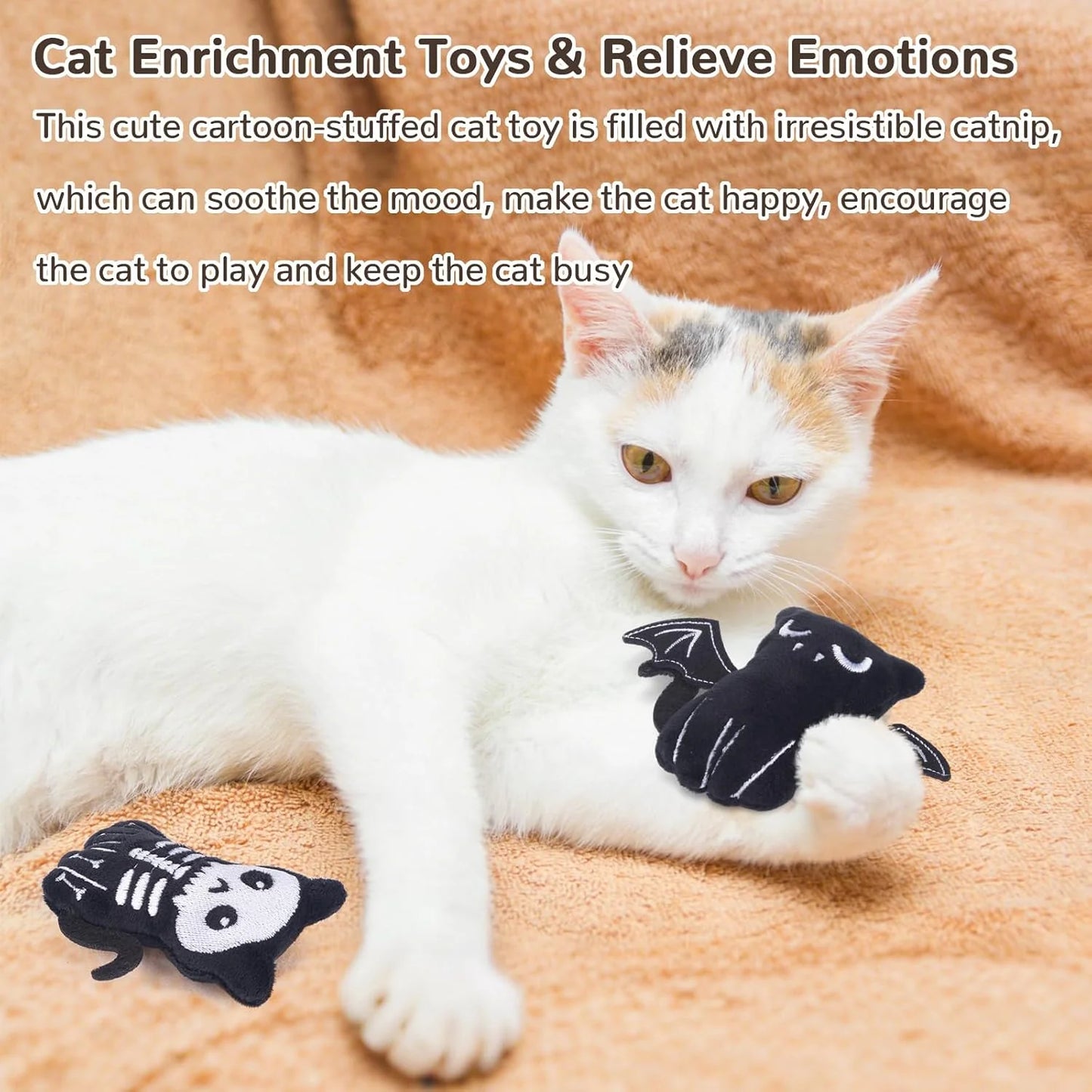 Interactive Crinkly Catnip Toys for Indoor Cats - Safe Chew & Teeth Cleaning Kitten Fun!