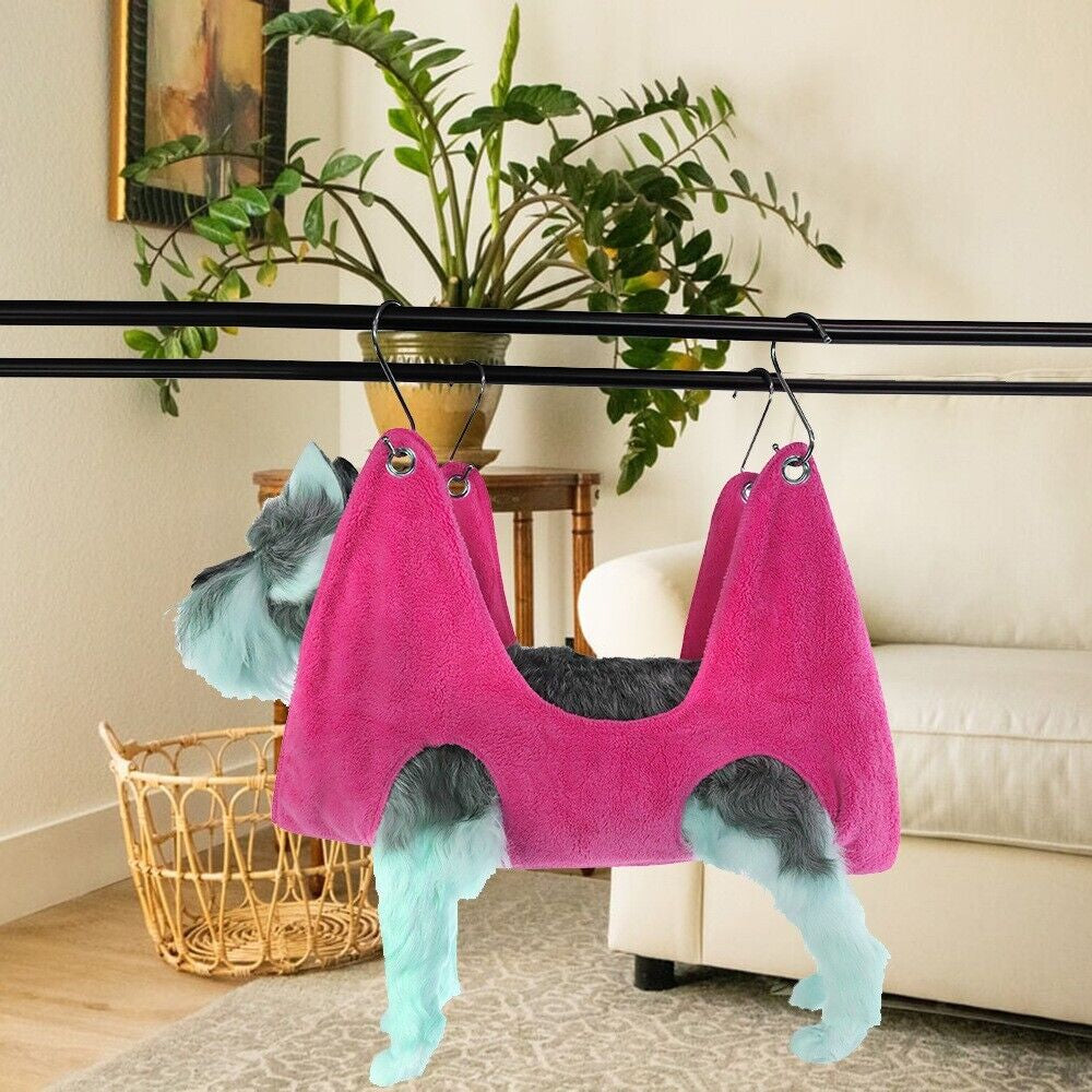 Portable Pet Grooming Hammock Harness for Dogs and Cats - Breathable Grooming Aid