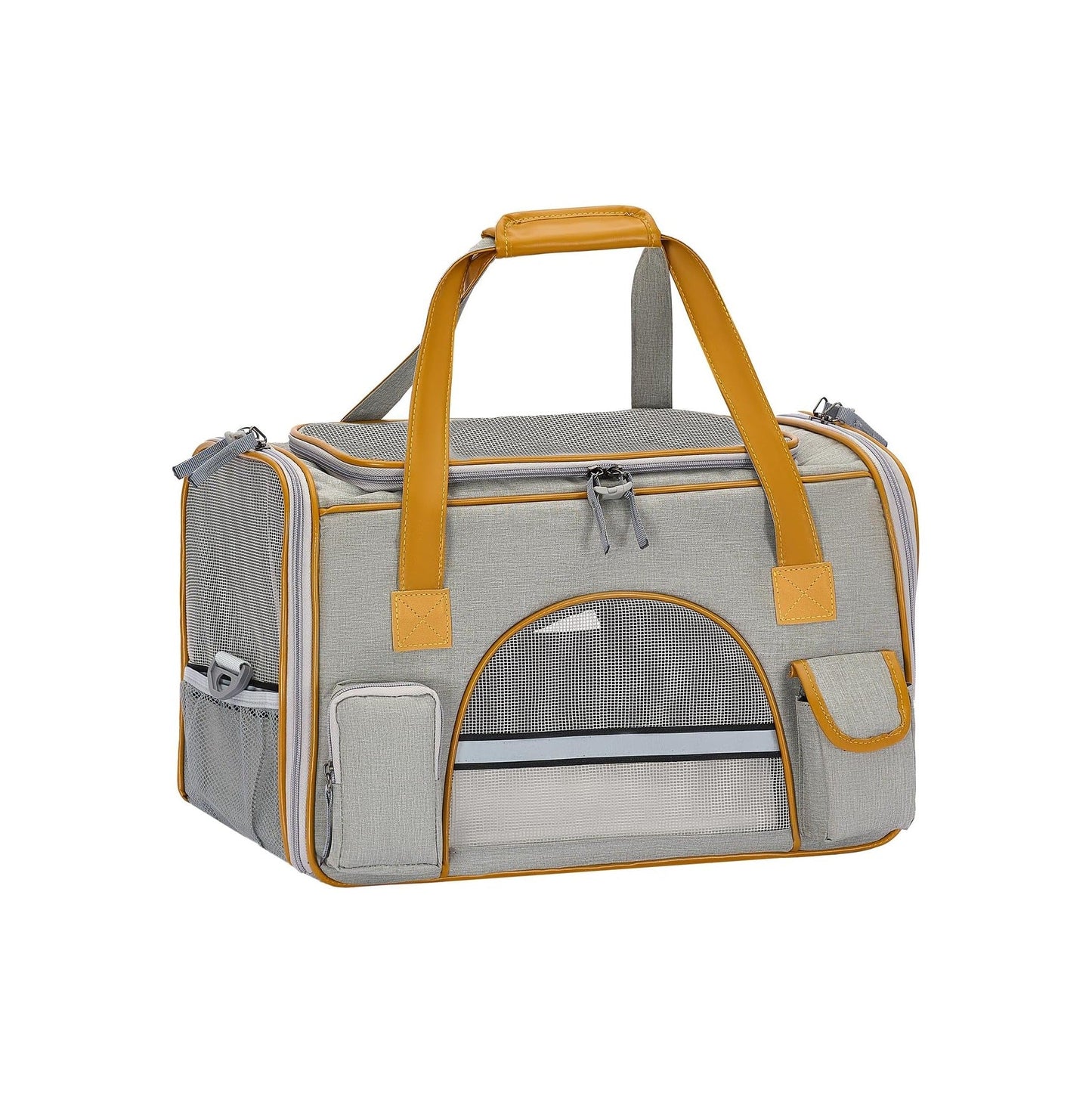 Ultimate Cat Carrier - Comfortable & Secure for Pets up to 16 lbs, Anti-Collapse Design with Multiple Storage Pockets, Perfect for Medium Cats, Puppies, Rabbits & More!