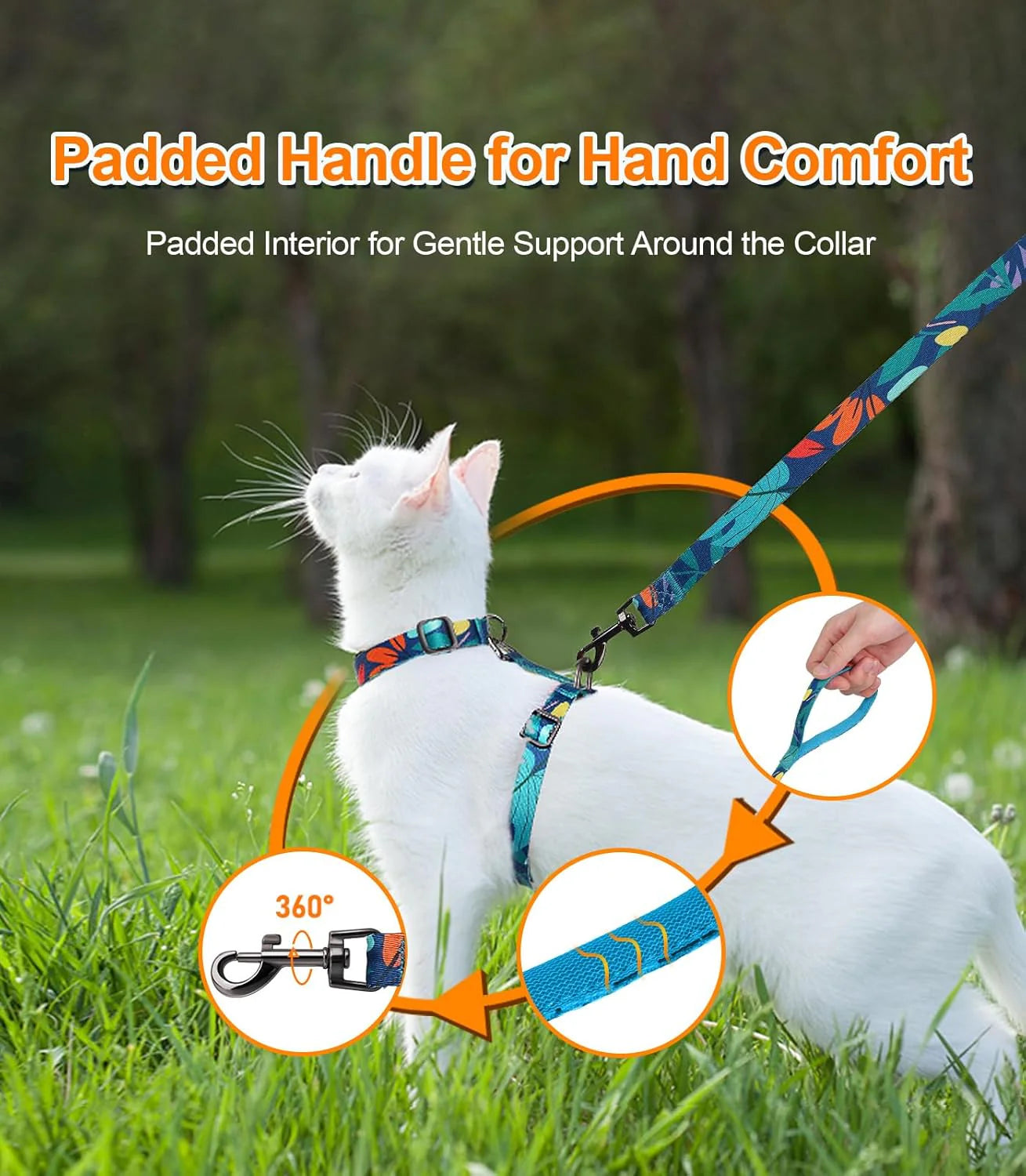 Ultimate Cat Harness and Leash Set - Adjustable, Lightweight, Escape-Proof Comfort for Outdoor Adventures!