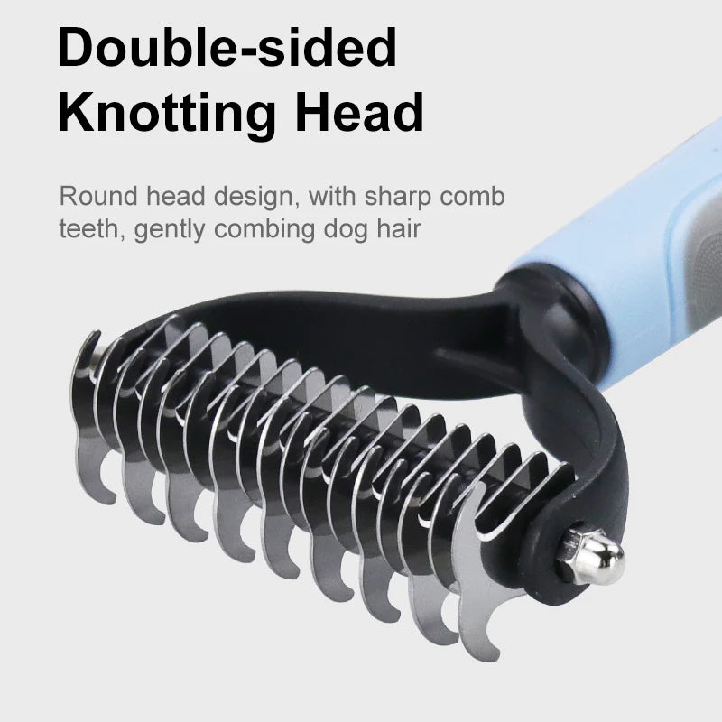 Ultimate Dog and Cat Grooming Brush - Effortlessly Remove Matted Fur from Long, Short, and Curly Hair!