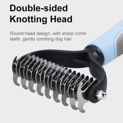 Ultimate Dog and Cat Grooming Brush - Effortlessly Remove Matted Fur from Long, Short, and Curly Hair!
