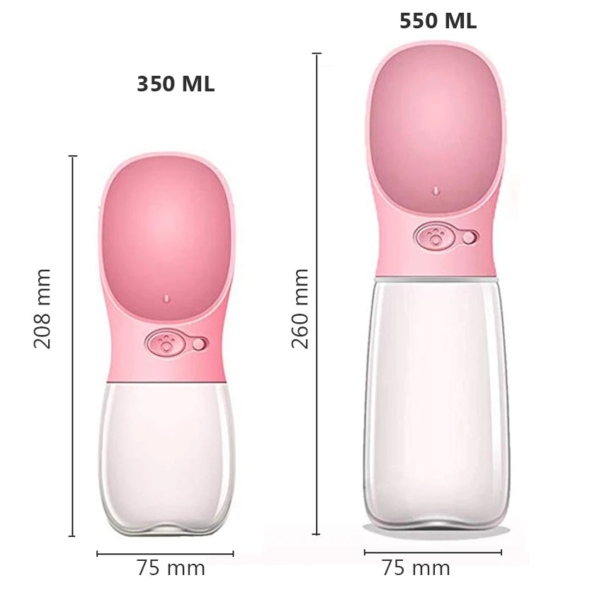 Portable Pet Water Bottle and Feeder for Dogs and Cats - Ideal for Outdoor Travel and Hydration