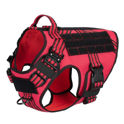 Durable MOLLE Tactical Dog Harness with Metal Buckle - Perfect for German Shepherds, Golden Retrievers, Labradors, and More!