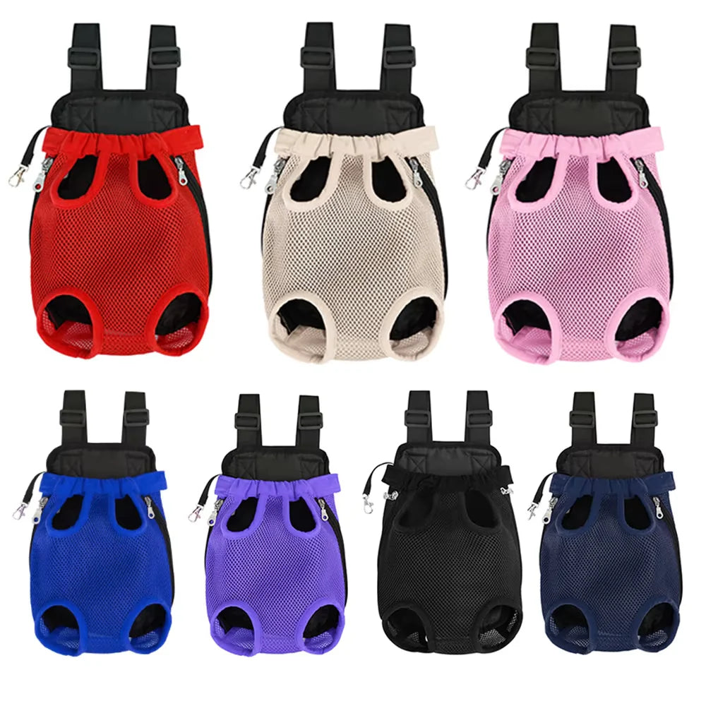 Adjustable Pet Carrier Backpack for Cats and Dogs - Portable Outdoor Travel Bag for Camping and Hiking