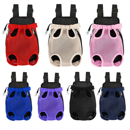 Adjustable Pet Carrier Backpack for Cats and Dogs - Portable Outdoor Travel Bag for Camping and Hiking