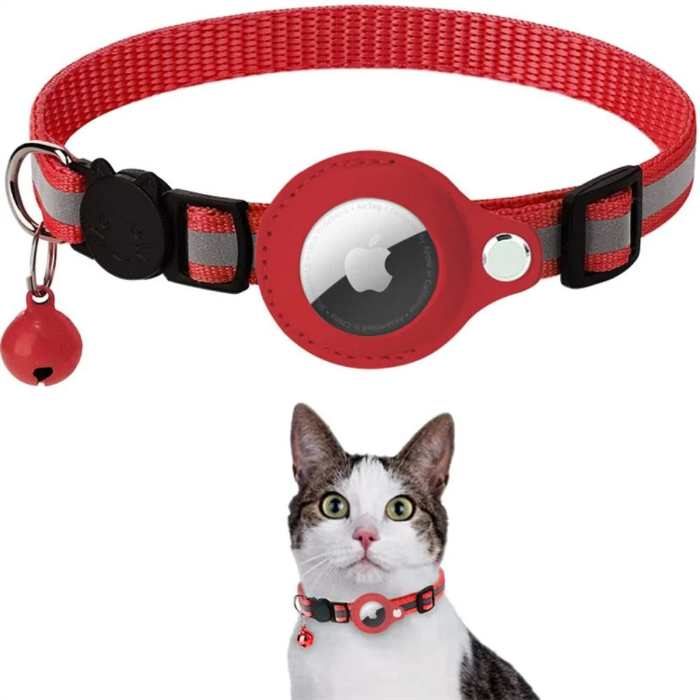 GPS Tracking Collar for Cats with Quick-Release Fastener and Enhanced Nighttime Visibility Reflective Design