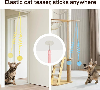 Interactive Hanging Catnip Ball Toys with Bell - 3 Pcs for Fun & Exercise!