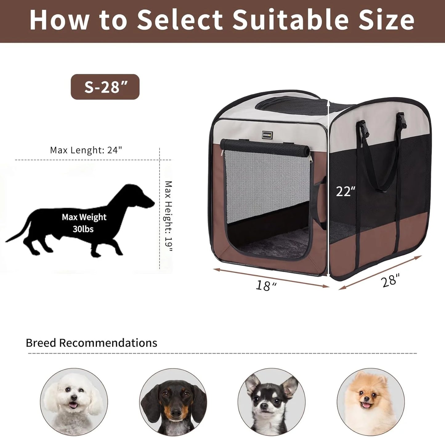 Ultimate Portable Dog Kennel & Cat Crate - Collapsible, Escape-Proof Soft-Sided Indoor Pet Cage for Medium Dogs