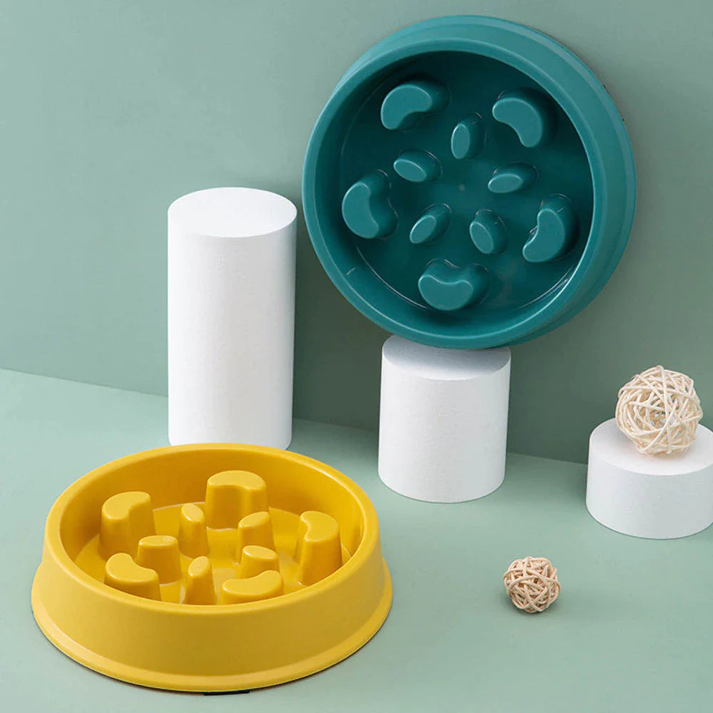 Non-Slip Slow Feeder Bowl for Small Dogs and Cats - Choke-Proof Pet Food Dish