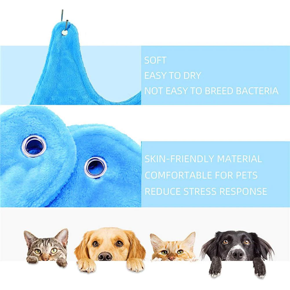 Portable Pet Grooming Hammock Harness for Dogs and Cats - Breathable Grooming Aid