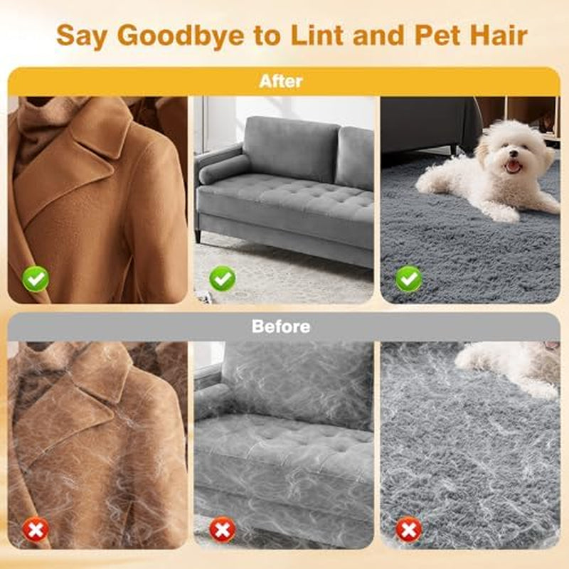 Reusable Electrostatic Pet Hair Removal Gloves for Cats and Dogs - 2 Pack, Ideal for Sofas, Bedding, Clothing, and Car Interiors
