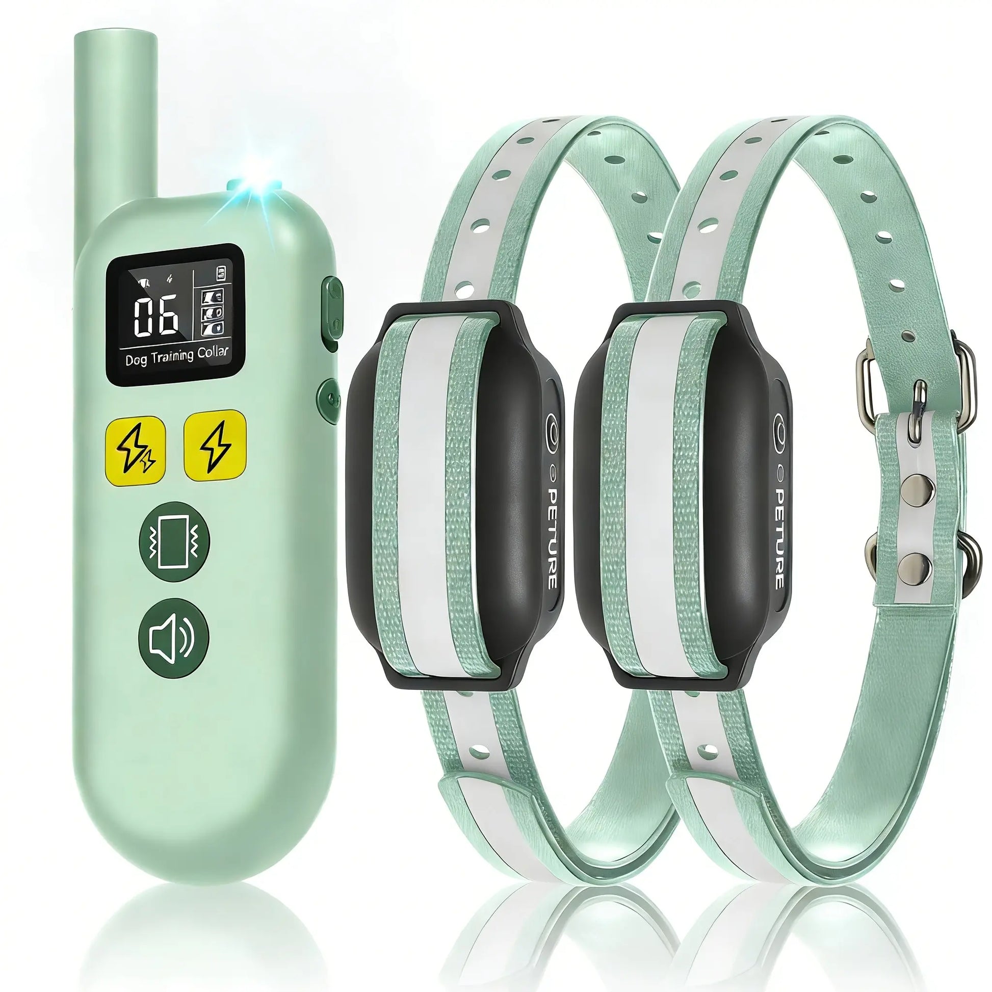 Dual Dog Training Shock Collar with 3300Ft Remote, 3 Training Modes: Beep, Shock, Rechargeable, Adjustable for Medium to Large Dogs (20-150 lbs)