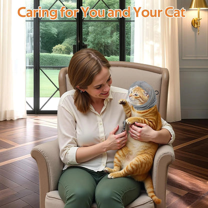 Adjustable Cat Muzzle & Anti-Scratch Gloves Set for Safe Grooming, Nail Trimming, and Vet Visits - Breathable TPU Design