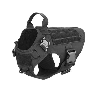 Durable MOLLE Tactical Dog Harness with Metal Buckle - Perfect for German Shepherds, Golden Retrievers, Labradors, and More!