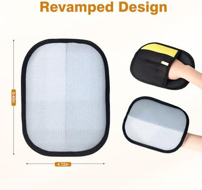 Reusable Electrostatic Pet Hair Removal Gloves for Cats and Dogs - 2 Pack, Ideal for Sofas, Bedding, Clothing, and Car Interiors