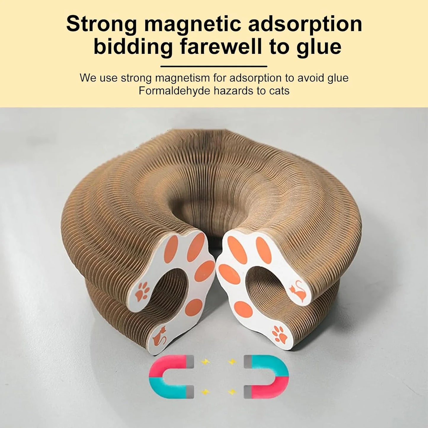 Interactive Kitty Curls Cat Toy - Magic Organ Scratch Pad with Toy Ball for Claw Grinding and Fun!