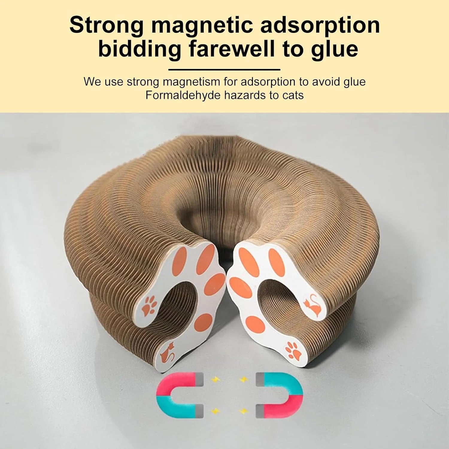 Interactive Kitty Curls Cat Toy - Magic Organ Scratch Pad with Toy Ball for Claw Grinding and Fun!