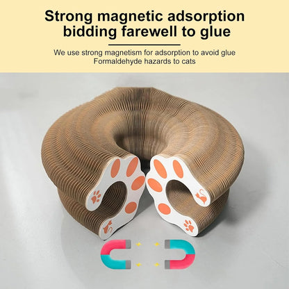 Interactive Kitty Curls Cat Toy - Magic Organ Scratch Pad with Toy Ball for Claw Grinding and Fun!