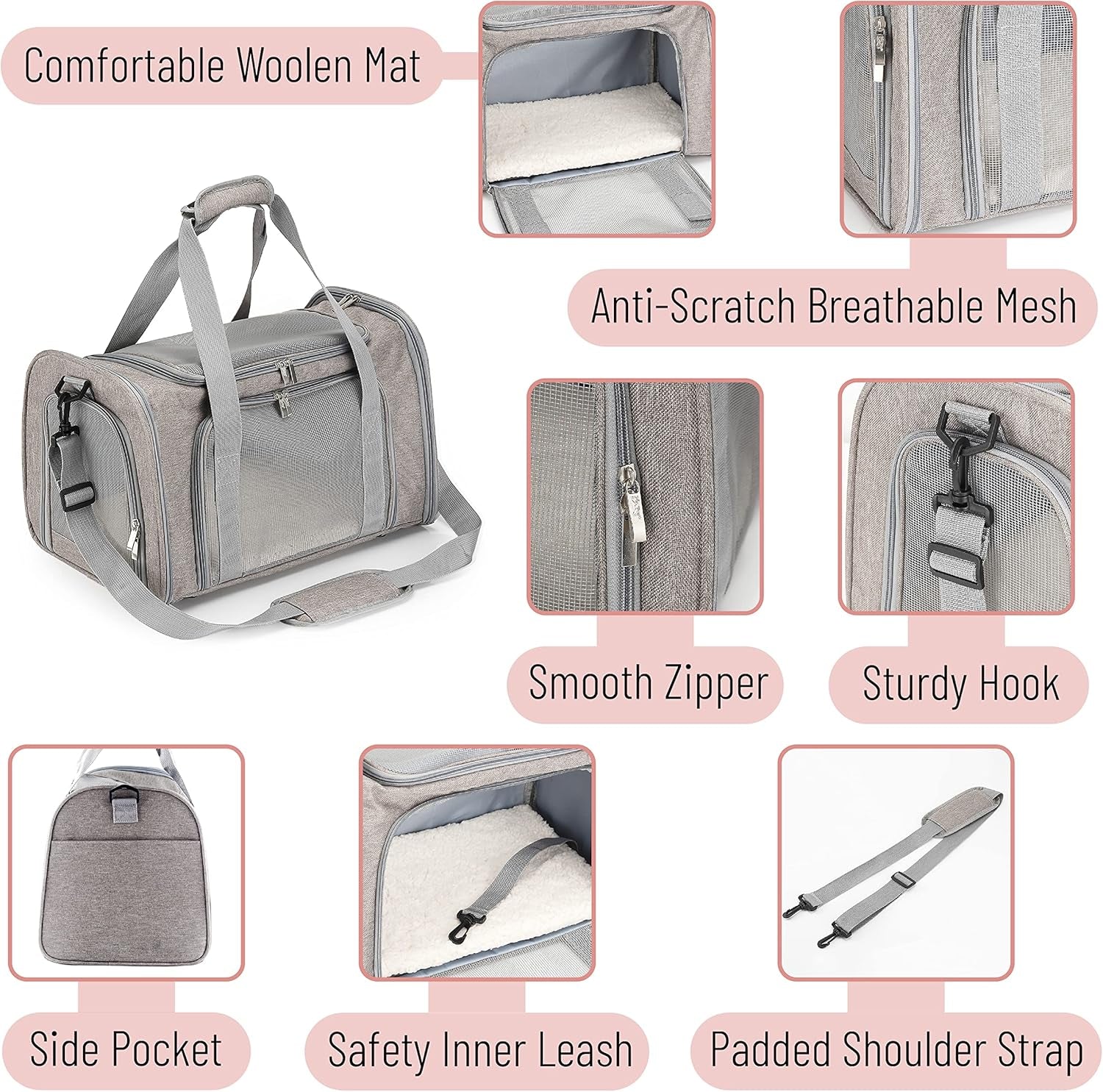 Ultimate Soft-Sided Pet Carrier for Cats and Dogs - Perfect for Travel and Comfort