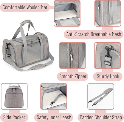 Ultimate Soft-Sided Pet Carrier for Cats and Dogs - Perfect for Travel and Comfort