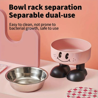 Premium Elevated Stainless Steel Pet Bowls - No Spill Raised Feeder for Dogs and Cats of All Sizes