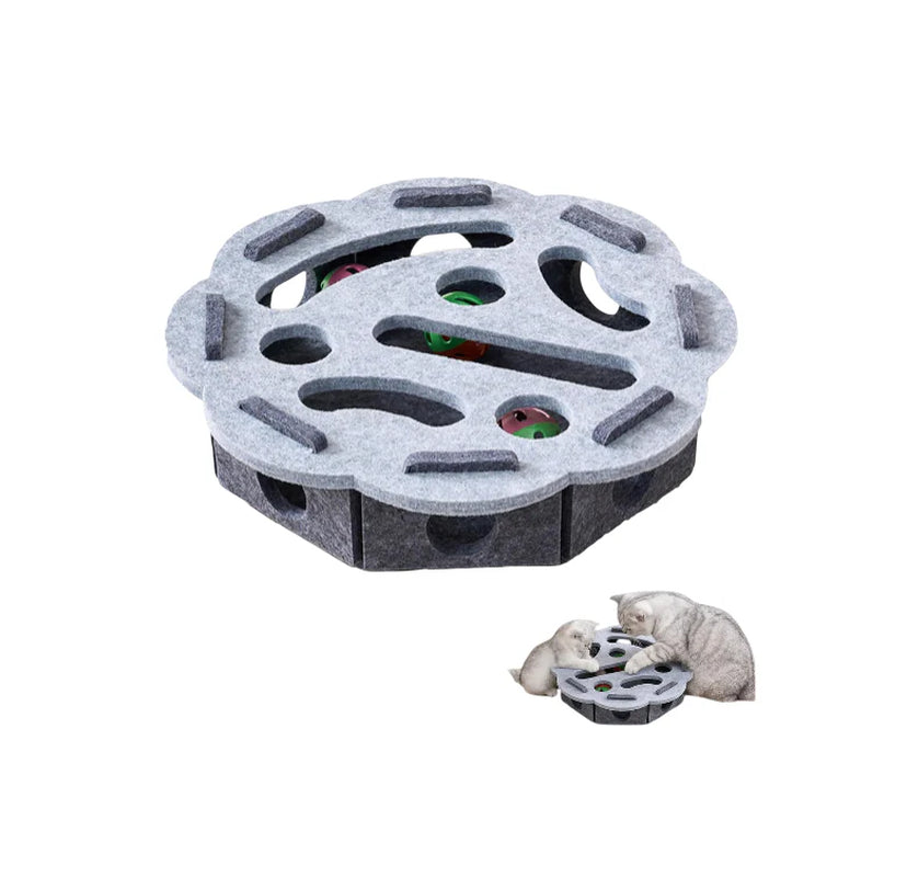Engaging Interactive Cat Puzzle Toy - Felt Maze for Indoor Cats, Fun Hide & Seek Game to Stimulate Hunting Instincts and Combat Boredom
