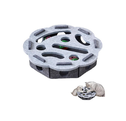 Engaging Interactive Cat Puzzle Toy - Felt Maze for Indoor Cats, Fun Hide & Seek Game to Stimulate Hunting Instincts and Combat Boredom