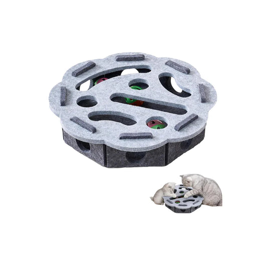 Engaging Interactive Cat Puzzle Toy - Felt Maze for Indoor Cats, Fun Hide & Seek Game to Stimulate Hunting Instincts and Combat Boredom