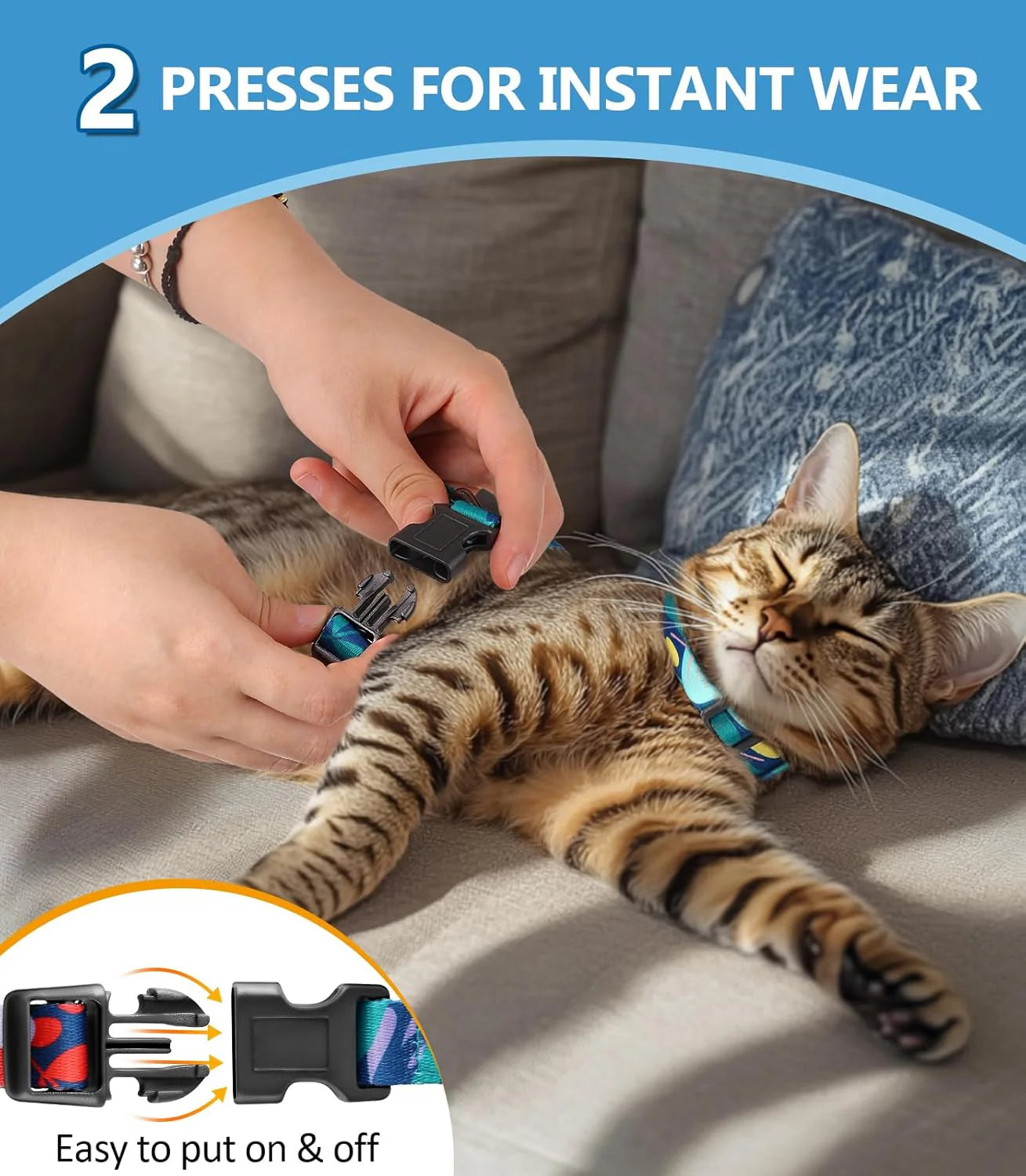 Ultimate Cat Harness and Leash Set - Adjustable, Lightweight, Escape-Proof Comfort for Outdoor Adventures!