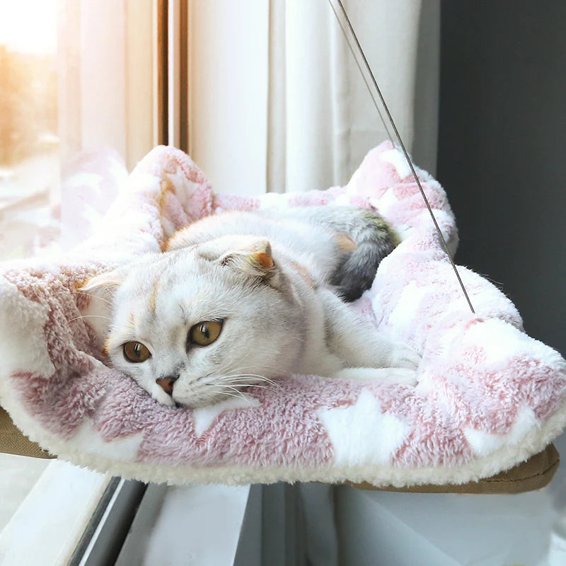 Cozy Hanging Cat Bed Hammock - Perfect Sunny Window Seat for Cats up to 20Kg!