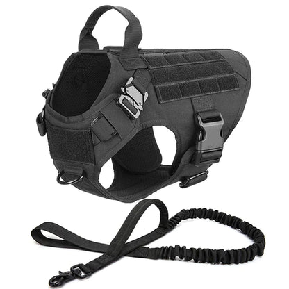 Durable MOLLE Tactical Dog Harness with Metal Buckle - Perfect for German Shepherds, Golden Retrievers, Labradors, and More!