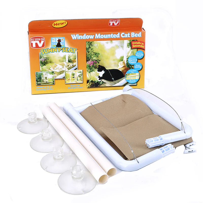 Cozy Hanging Cat Bed Hammock - Perfect Sunny Window Seat for Cats up to 20Kg!