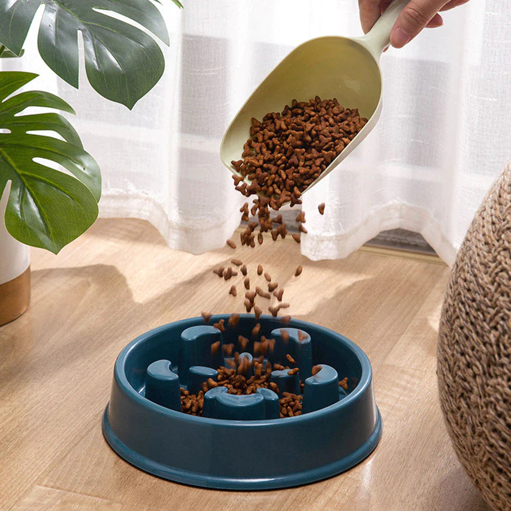 Non-Slip Slow Feeder Bowl for Small Dogs and Cats - Choke-Proof Pet Food Dish