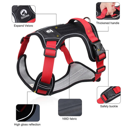 Reflective Tactical Dog Harness for Medium to Large Dogs - Waterproof 1680D Oxford Cloth, Durable and Comfortable Pet Vest (S)