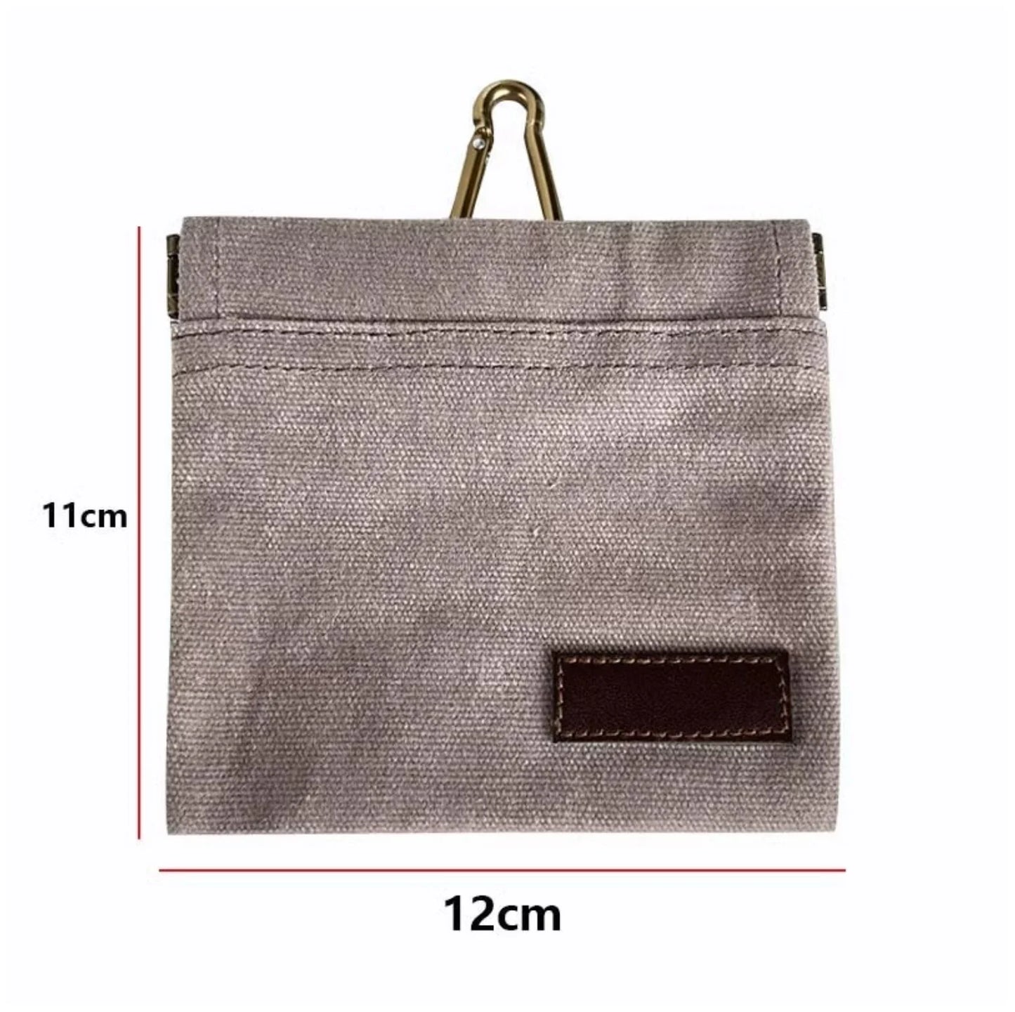 Premium Portable Pet Treat Bag - Sturdy Canvas Pouch with Carabiner for Dogs & Cats