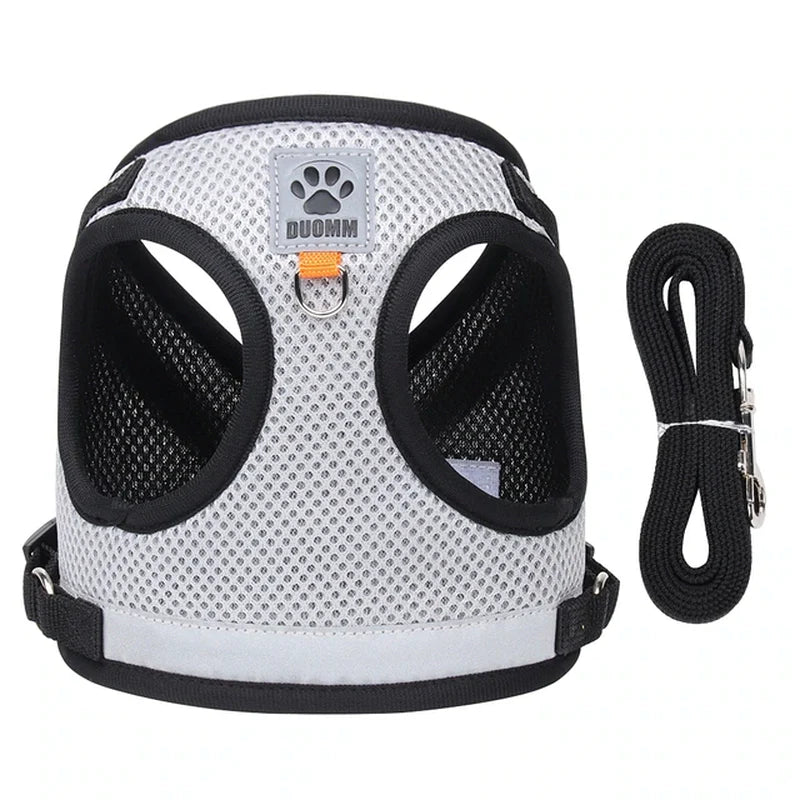 Adjustable Breathable Cat Harness & Leash - Escape Proof Reflective Vest for Kittens and Puppies - Easy Control Pet Clothes