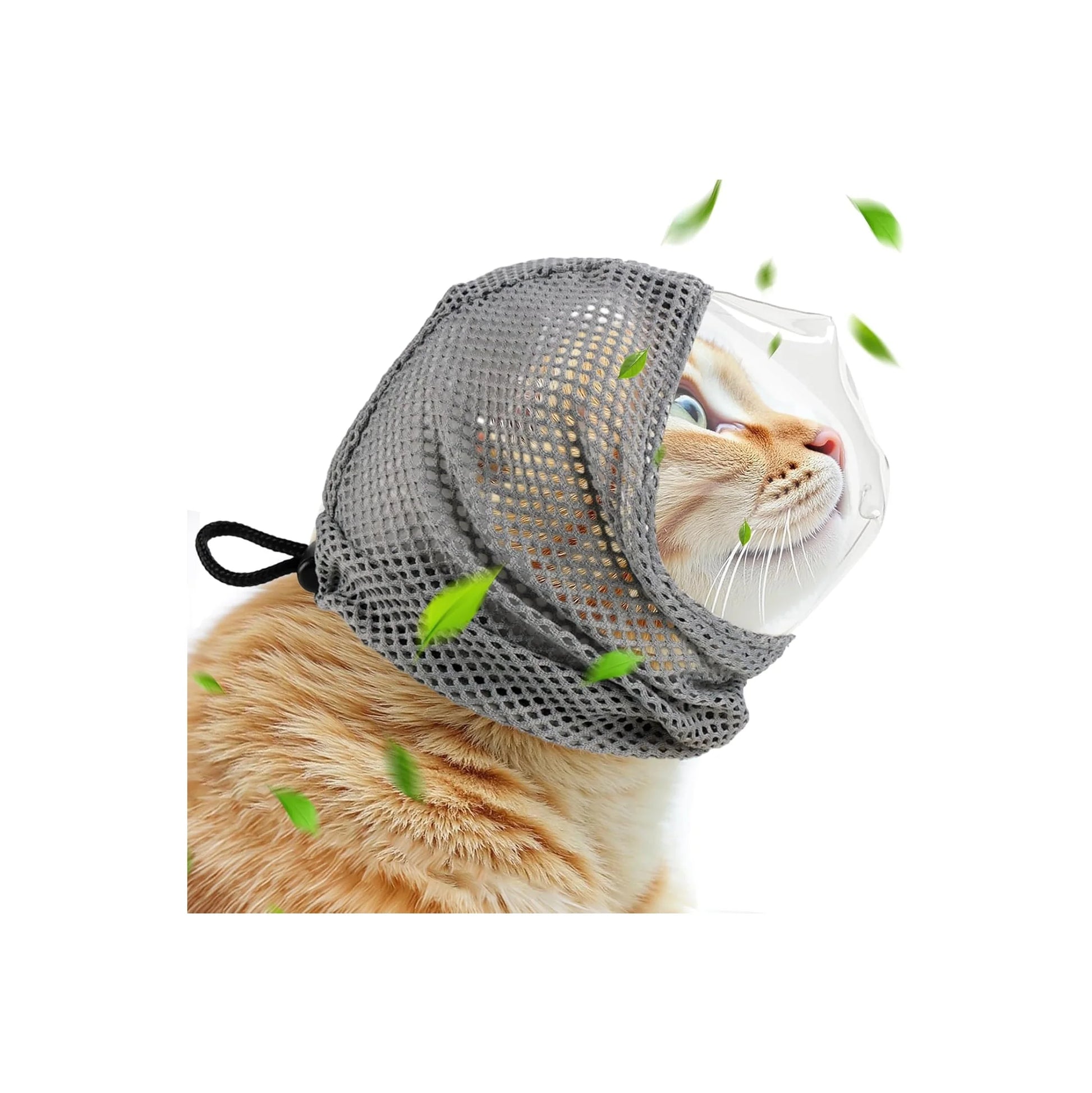 Adjustable Cat Muzzle & Anti-Scratch Gloves Set for Safe Grooming, Nail Trimming, and Vet Visits - Breathable TPU Design