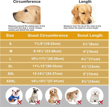 Soft & Breathable Adjustable Dog Muzzle - Prevent Chewing & Biting for Grooming, Training, and Safety