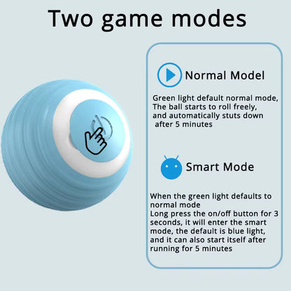 Rechargeable Interactive Cat Toy Ball with Dual Modes for Indoor Play - Automatic Moving Teaser Game for Kittens