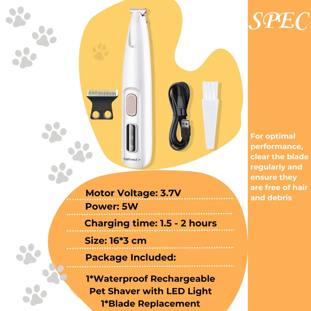 Whisper-Quiet Cordless Cat Grooming Trimmer Kit - Perfect for Stress-Free Grooming