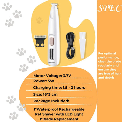Whisper-Quiet Cordless Cat Grooming Trimmer Kit - Perfect for Stress-Free Grooming