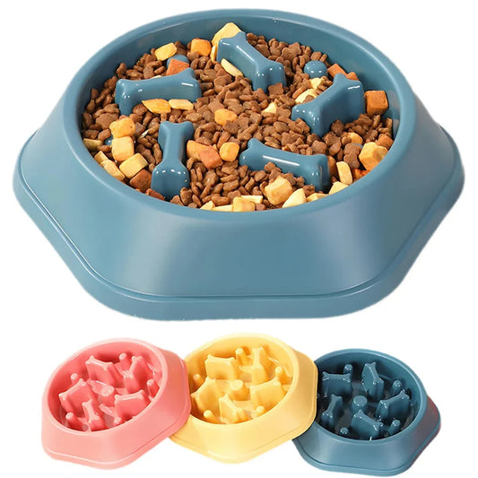 Slow Feeder Dog Bowl - Anti-Choking, Non-Slip Puzzle Dish for Small Dogs - Promote Healthy Eating Habits
