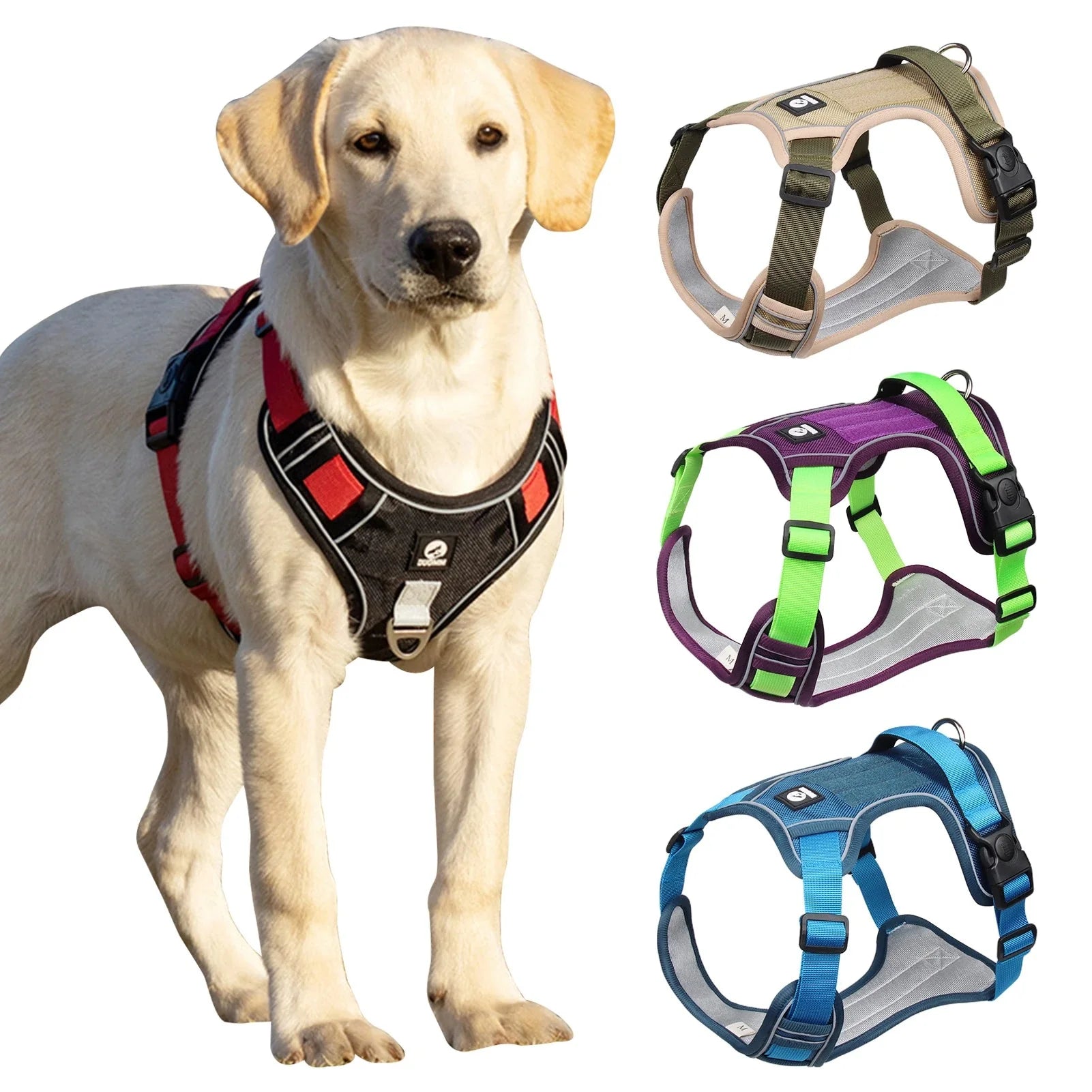 Reflective Tactical Dog Harness for Medium to Large Dogs - Waterproof 1680D Oxford Cloth, Durable and Comfortable Pet Vest (S)