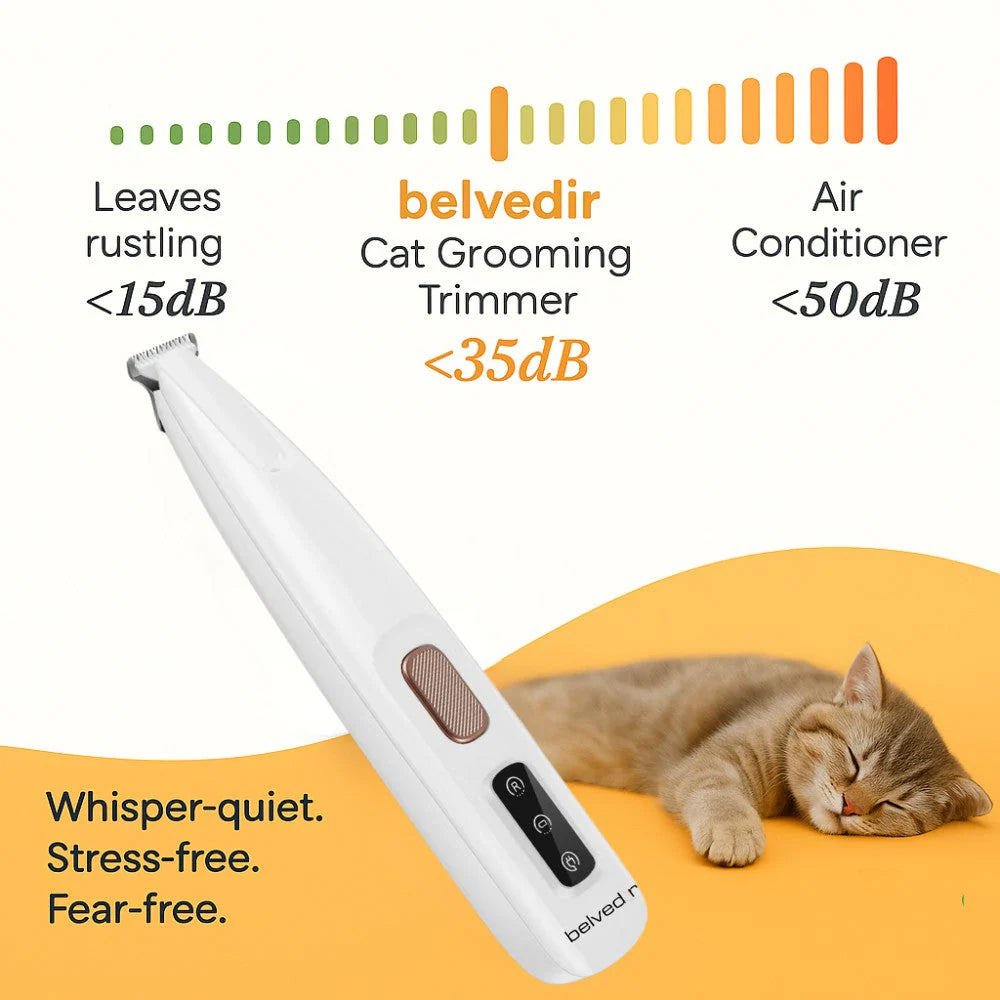 Whisper-Quiet Cordless Cat Grooming Trimmer Kit - Perfect for Stress-Free Grooming