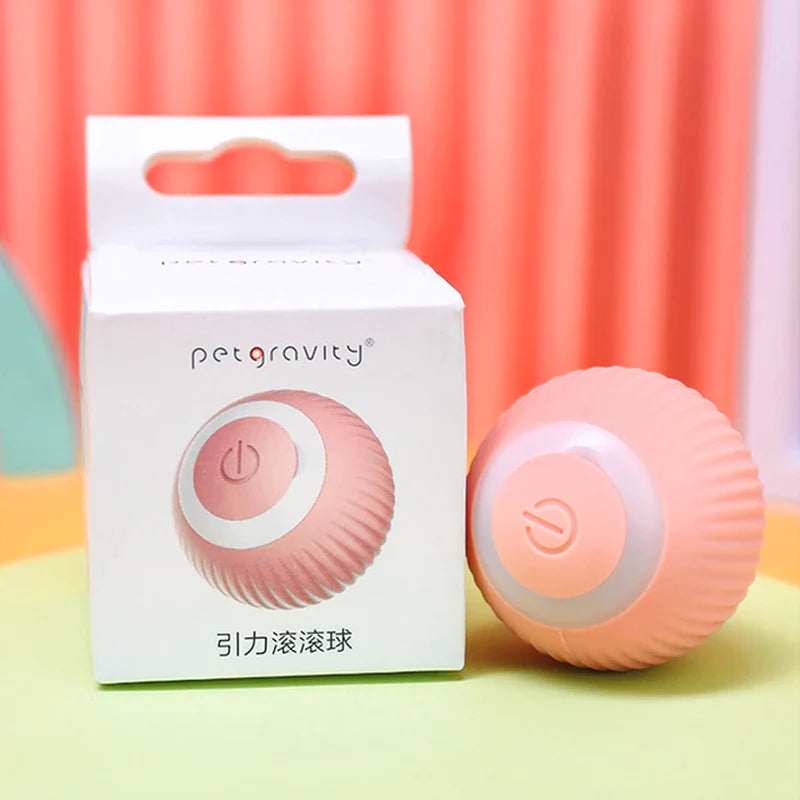 Automatic Interactive Rolling Ball Cat Toy - Self-Moving Electric Toy for Kitten Training and Engagement