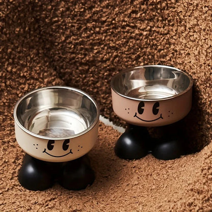 Premium Elevated Stainless Steel Pet Bowls - No Spill Raised Feeder for Dogs and Cats of All Sizes