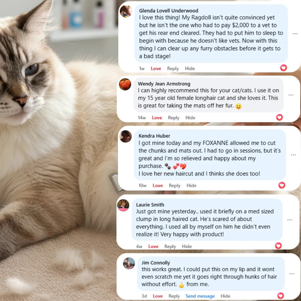 Whisper-Quiet Cordless Cat Grooming Trimmer Kit - Perfect for Stress-Free Grooming