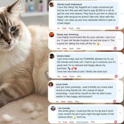 Whisper-Quiet Cordless Cat Grooming Trimmer Kit - Perfect for Stress-Free Grooming